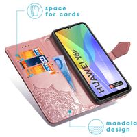 imoshion Mandala Bookcase Huawei Y6p - Rosé Goud