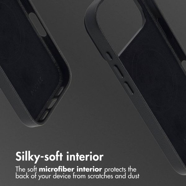 Accezz Leather Back Cover with MagSafe Apple iPhone 17 Pro Max - Onyx Black
