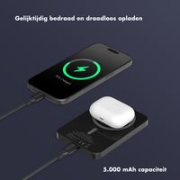 Selencia Vivid MagSafe Powerbank 5.000 mAh - Draadloze Powerbank - MagSafe en Qi2 - Black / Chic Marble Black