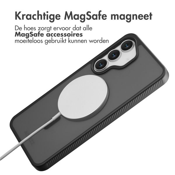 Accezz Rugged Frosted MagSafe Backcover Samsung Galaxy S25 FE - Zwart