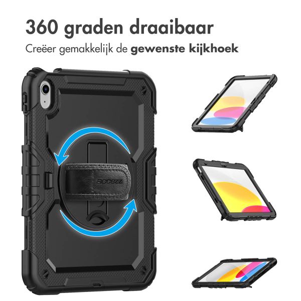 Accezz Rugged Backcover met schouderstrap Apple iPad 11 (2025) 11 inch A16 / iPad 10 (2022) 10.9 inch - Zwart