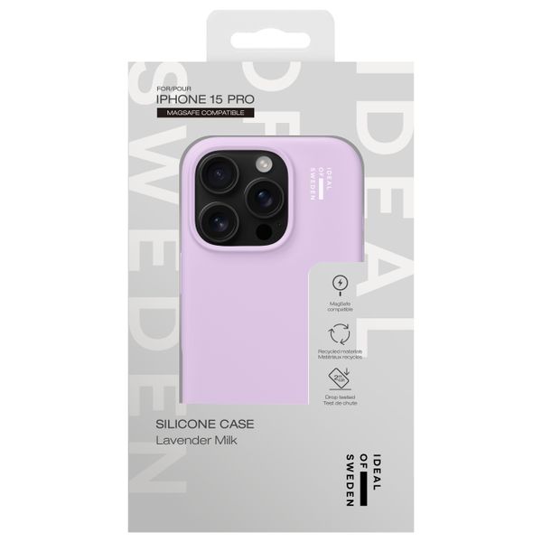 iDeal of Sweden Silicone Case met MagSafe Apple iPhone 15 Pro - Lavender Milk