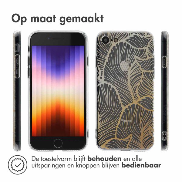 imoshion Design hoesje Apple iPhone SE (2022 / 2020) / 8 / 7 - Golden Leaves Transparant