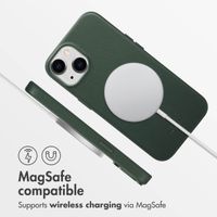 Accezz Leather Back Cover with MagSafe Apple iPhone 14 - Cedar Green