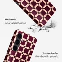 Selencia Vivid Backcover Samsung Galaxy S24 - Check This Burgundy