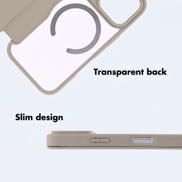 imoshion Transparent Wallet Case with MagSafe Apple iPhone 18 Pro / 17 Pro - Beige
