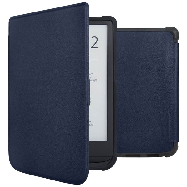 imoshion Slim Soft Case Sleepcover Pocketbook Touch Lux 5 / HD 3 / Basic Lux 4 / Vivlio Lux 5 - Donkerblauw