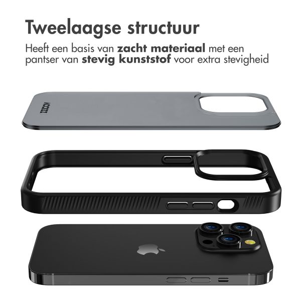 Accezz Rugged Frosted Backcover Apple iPhone 14 Pro - Zwart