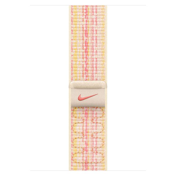 Apple Nike Sport Loop Band Apple Watch Series 1 t/m 10 / SE / Ultra (2) (44/45/46/49 mm) - Starlight/Pink