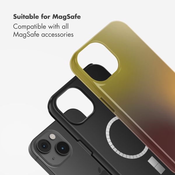 Selencia Vivid Back Cover with MagSafe Apple iPhone 14 - Gradient Olive Dust