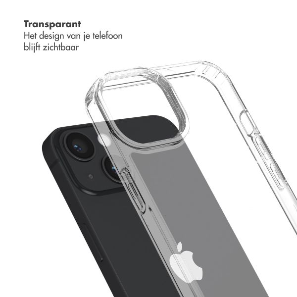 Selencia Backcover met afneembare haakjes iPhone 14 - Transparant