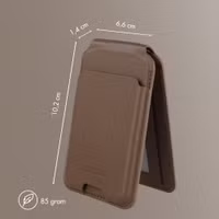 Accezz Magnetische Leren Wallet met standaard - Geschikt voor Apple Find My - Coffee Brown
