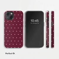 Selencia Vivid Back Cover with MagSafe Apple iPhone 13 - Happy Dots Burgundy