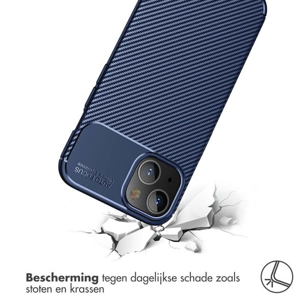 imoshion Carbon Softcase Backcover iPhone 13 - Blauw