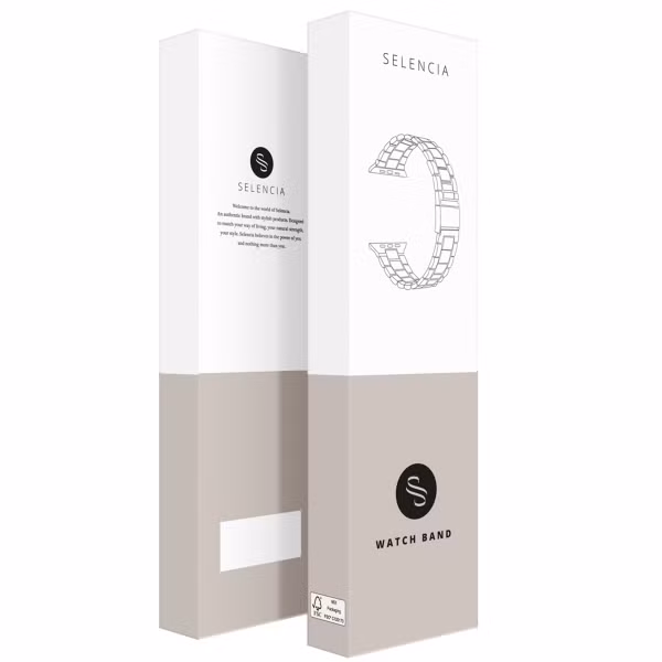 Selencia Slim Steel Jubilee Inspired schakelbandje Apple Watch Series 1 t/m 9 / SE (38/40/41 mm) | Series 10 (42 mm) - Zilver