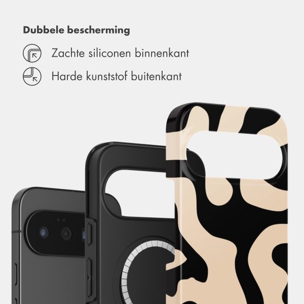Selencia Vivid Backcover met MagSafe Google Pixel 11 - Art Wave Black