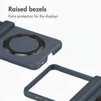 Accezz Colour Back Cover with MagSafe and Ring Stand Samsung Galaxy Z Flip 8 - Dark Blue