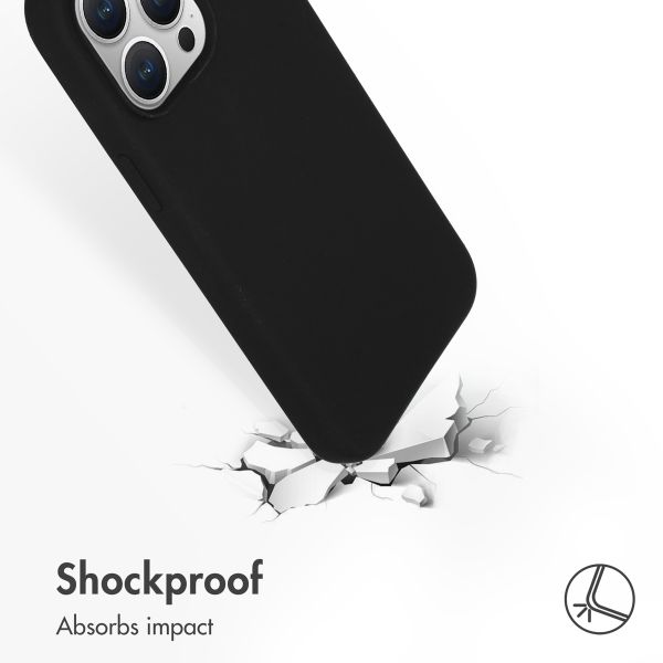 Accezz Liquid Silicone Back Cover Apple iPhone 15 Pro Max - Black