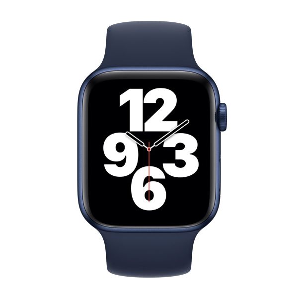 Apple Siliconen solobandje Apple Watch | 44/45/46/49 mm - Maat 11 - Deep Navy