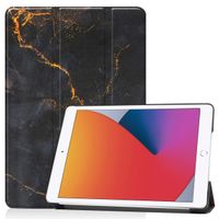 imoshion Design Trifold Bookcase Apple iPad 9 (2021) 10.2 inch / iPad 8 (2020) 10.2 inch / iPad 7 (2019) 10.2 inch - Black Marble