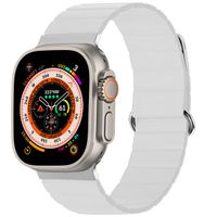 imoshion Magnetisch lederen bandje Apple Watch Series 1 - 11 / SE / Ultra (44/45/46/49 mm) - Wit