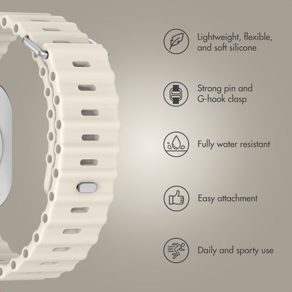 Accezz Ocean band Apple Watch | 44/45/46/49 mm - Starlight