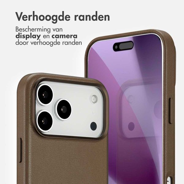 Accezz MagSafe Leather Backcover Apple iPhone 17 Pro Max - Coffee Brown