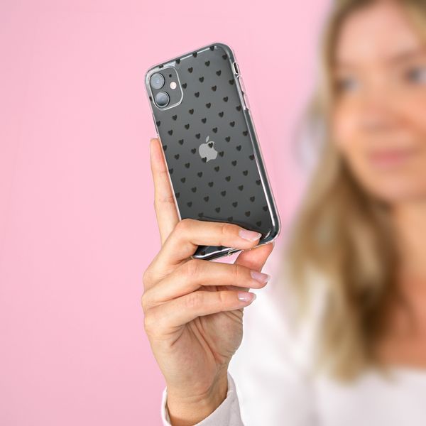 imoshion Design hoesje iPhone 12 Mini - Hearts All Over Black