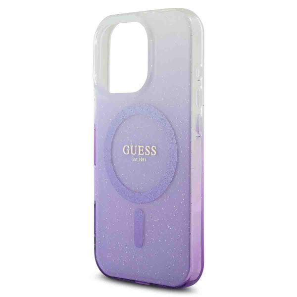 Guess MagSafe IML Glitter Gradient Case Apple iPhone 16 Pro - Purple