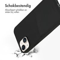 Accezz Premium Leather Card Slot Backcover Apple iPhone 14 Plus - Zwart