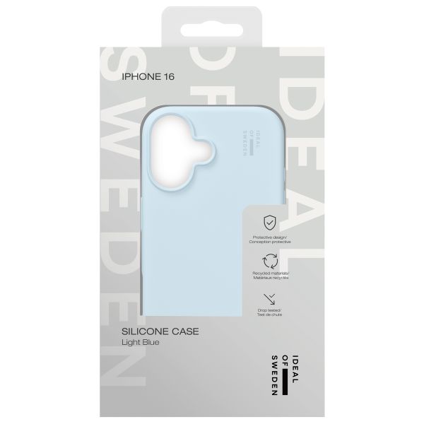 iDeal of Sweden Silicone Case iPhone 16 - Light Blue