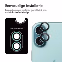 imoshion 2 Pack Camera lens protector Apple iPhone 16 / 16 Plus - Teal