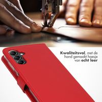 Selencia Echt Leren Bookcase Samsung Galaxy A14 (5G/4G) - Rood