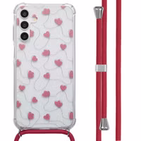 imoshion Design hoesje met koord Samsung Galaxy A15 (5G) - Dusty Rose Connected Hearts