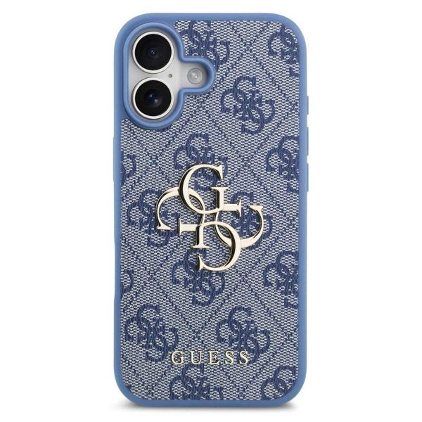 Guess 4G Metal Logo Backcover Apple iPhone 17 - Blauw