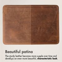 Accezz Leather laptop sleeve 16 inch - Cognac
