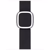 Apple Leather Band Modern Buckle Apple Watch Series 1 t/m 9 / SE (38/40/41 mm) | Series 10 / 11 (42 mm) - Maat L - Midnight