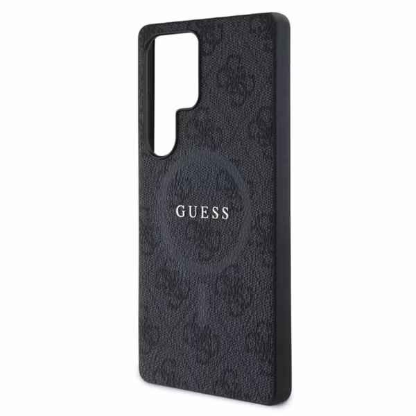 Guess Classic 4G Logo Backcover met MagSafe Samsung Galaxy S25 Ultra - Zwart