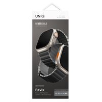 Uniq Revix Premium Edition dubbelzijdig bandje Apple Watch Series 1 t/m 11 / SE / Ultra (44/45/46/49 mm) - Charcoal / Ash Grey