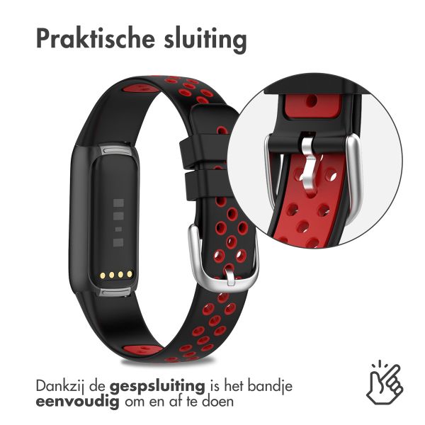 imoshion Siliconen sport bandje Fitbit Luxe - Zwart/Rood