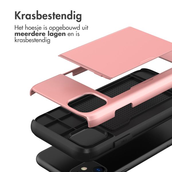 imoshion Backcover met pasjeshouder Apple iPhone 11 - Rosé Goud
