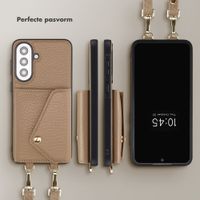 Selencia Sera Telefoonhoes met Koord en Envelop Pashouder Samsung Galaxy A57 (5G) - Taupe