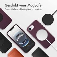 Accezz MagSafe Leather Backcover Apple iPhone 16e - Heath Purple