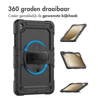 Accezz Rugged Backcover met schouderstrap Samsung Galaxy Tab A9 Plus - Zwart