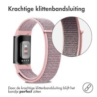 imoshion Nylon bandje Fitbit Charge 5 / Charge 6 - Maat L - Roze