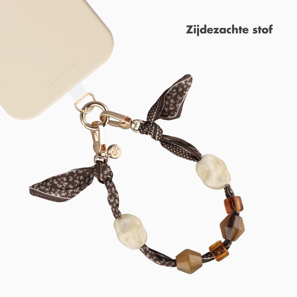 Selencia Satin Stone Polskoord - Brown