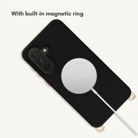 Selencia Rivièra MagSafe Back Cover with detachable hooks Samsung Galaxy A37 (5G) - Velvet Black