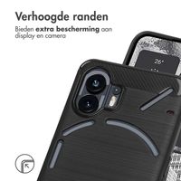 imoshion Brushed Backcover Nothing Phone (2a) / (2a) Plus - Zwart