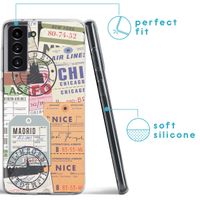 imoshion Design hoesje Samsung Galaxy S21 FE - Reizen - Multicolor