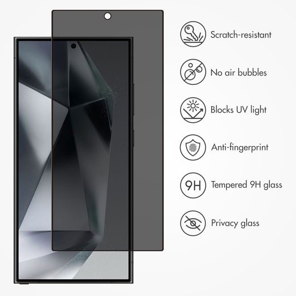 Accezz Tempered Glass Privacy Screenprotector Samsung Galaxy S24 Ultra